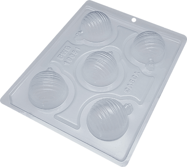 Christmas Ornament #02 3-Part Chocolate Mold (BWB) - ViaCheff.com